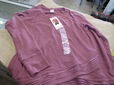 Women's active life crushed berry long sleeve shirt sweater msrp-$79.00