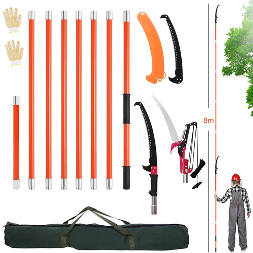 TELESCOPIC GARDEN LOPPER EXTENDABLE TREE HIGH BRANCH PRUNER CUTTER + 40cm SAW UK - Picture 18 of 18