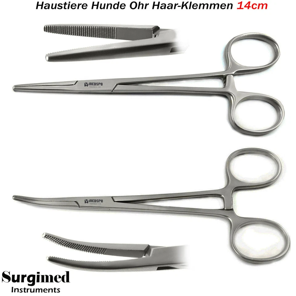 MEDSPO Haustiere Hunde Pinzette Ohr Haar-Klemmen ziehen Scheren Ohrenpflege Zupfen