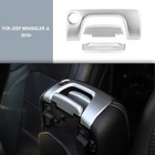 3PCS Armrest Box Switch Panel Trim Cover For Jeep Wrangler JL JT 2018+ Silver