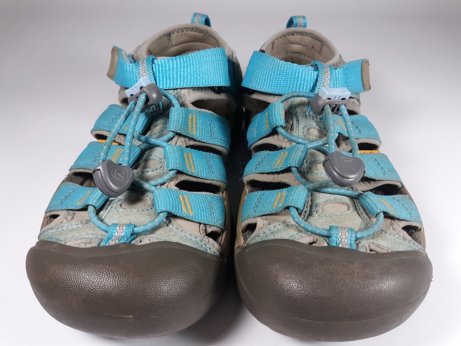 Scarpe da acqua Keen Newport H2 grandi bambini taglia 3 sandali blu acqua USA