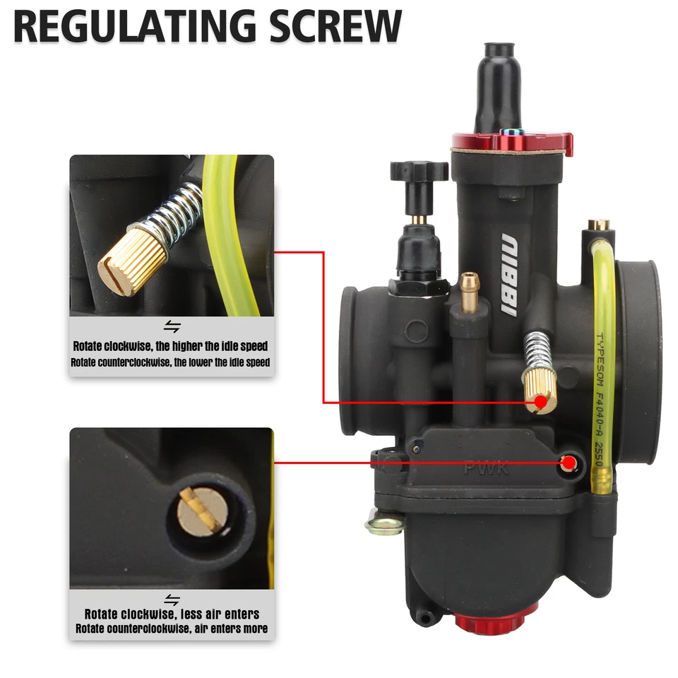 Carburador NIBBI Racing PWK 24 mm para Kawasaki KX60 1983-2003 KX65 2000-2023 Carb Foto 3 de 4