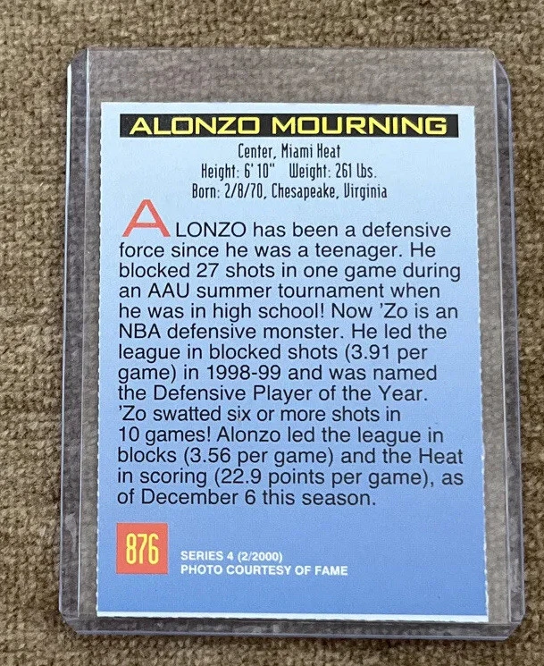 Alonzo Mourning Rare Miami Heat 2000 NBA Sports Illustrated for Kids SI Kid Pic - Image 2 of 2