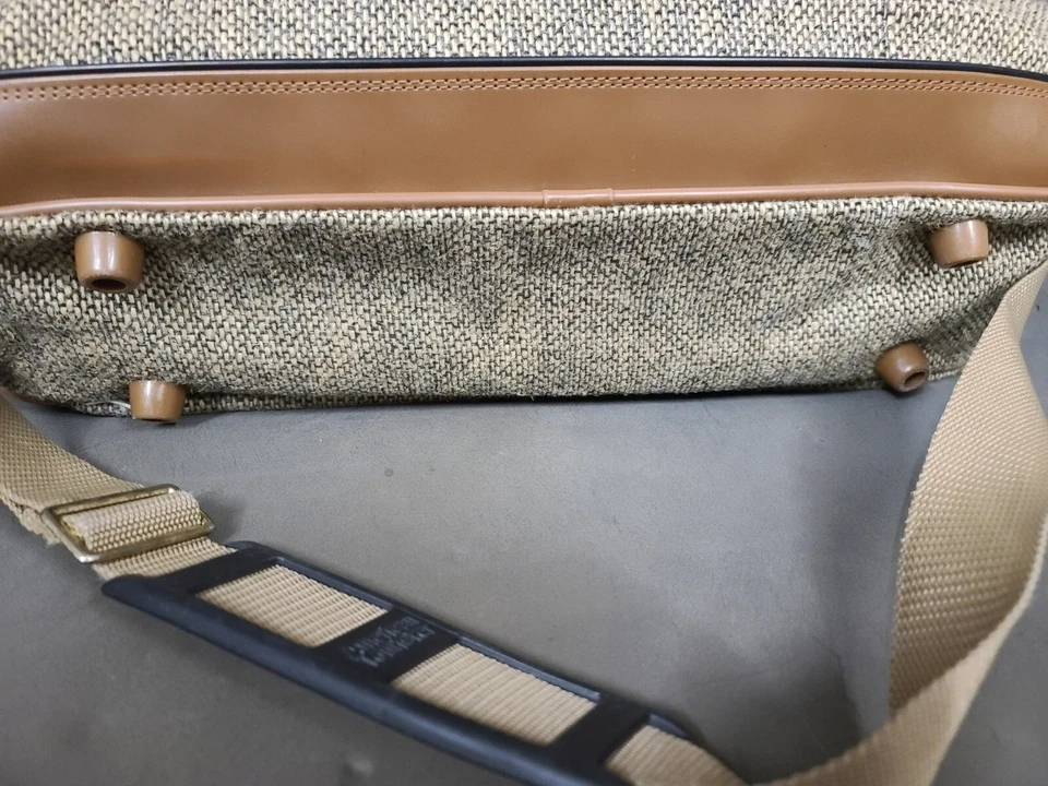 VTG American Tourister Carry-on Bag Pocket Adjustable Strap Luggage Tweed Key - Image 4 of 4