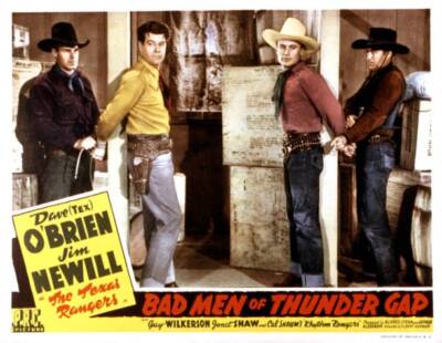 Bad Men Of Thunder Gap Lobby Card Kermit Maynard James Newill - 1943 Movie Photo