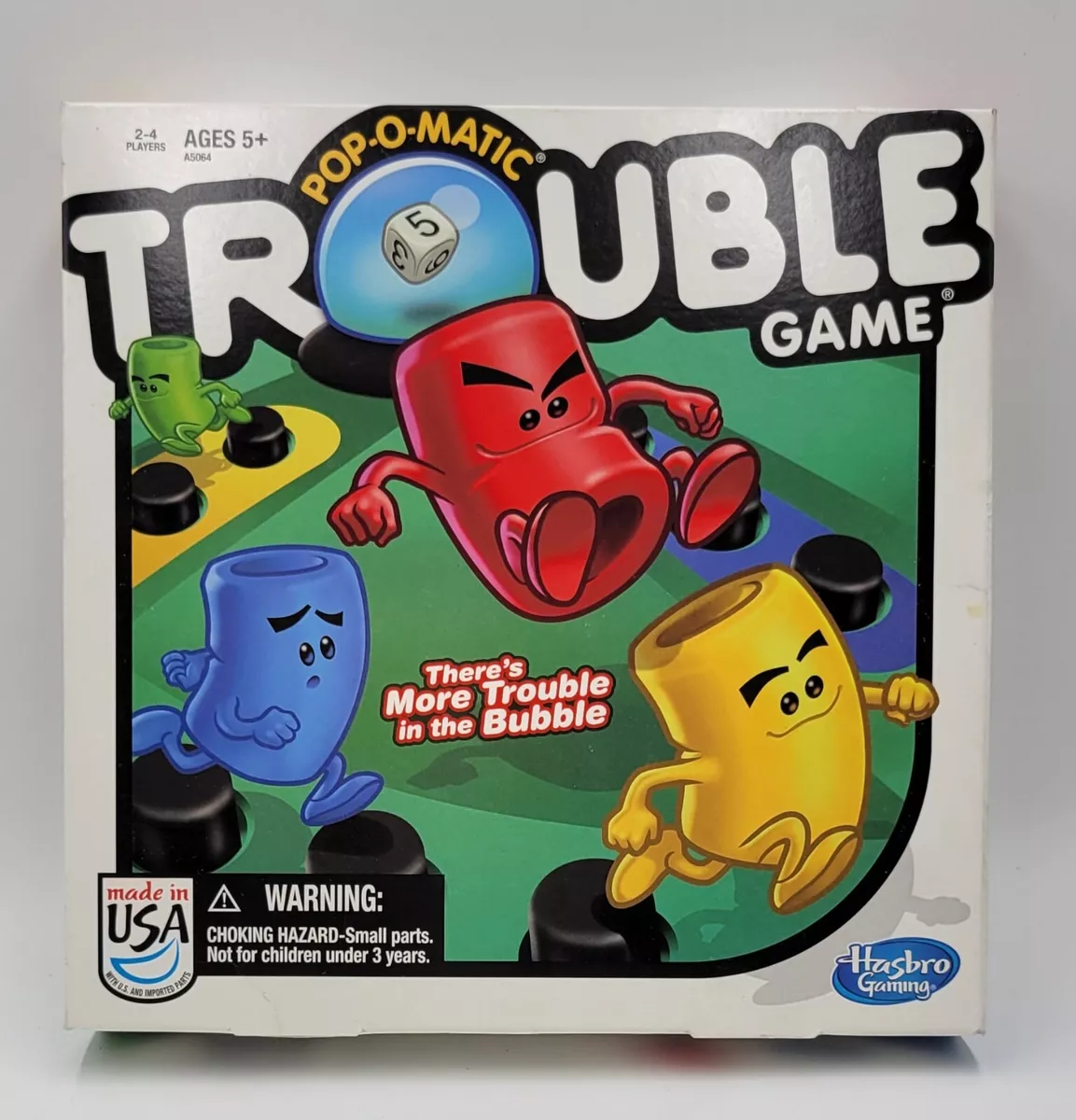 Hasbro Gaming Trouble Board Game, 2-4 Players - For Kids 5 Years