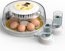 8 Eggs Incubator for Hatching Eggs, Automatic Egg Turner and Egg Candle Tester,