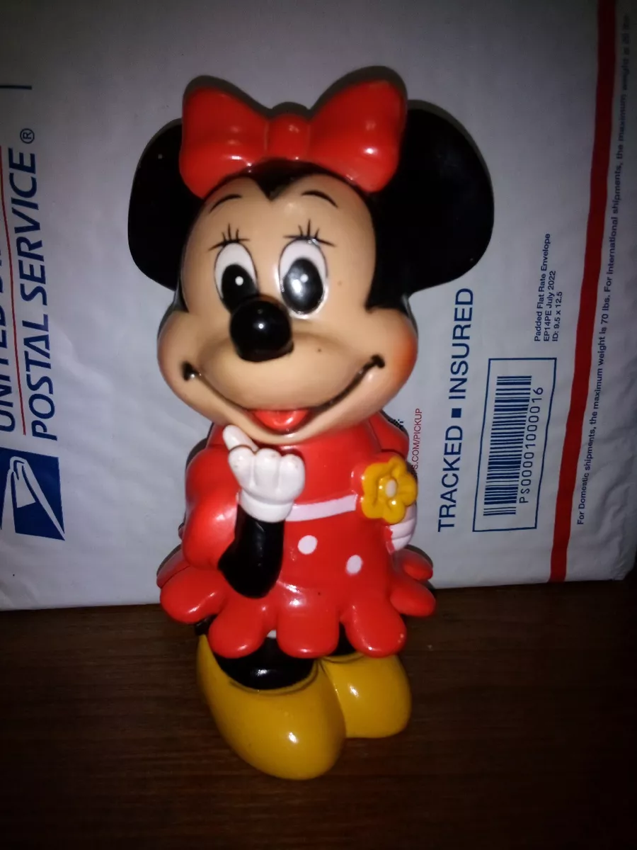Vintage Minnie Mouse Piggy Bank Walt Disney Productions 5.75