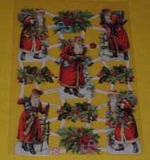 1x Poesiebilder Oblaten Weihnachtsmann 7361 Weihnachten nostalgie Glanzbilder