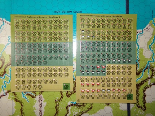 Guadalcanal Avalon Hill 1966 Unpunched Complete w/updates.