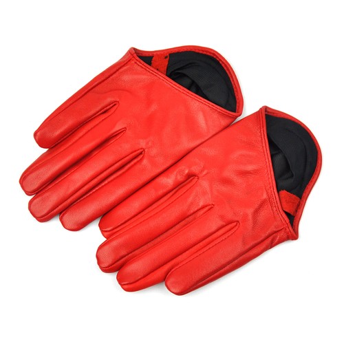Guanti donna sexy classici 5 dita mezzo palmo vera pelle 3 colori - Foto 7 di 12
