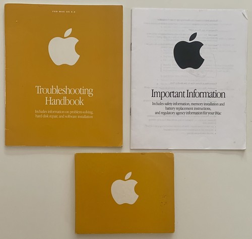 Apple iMac OS 8.6 Troubleshooting Handbook Sware install/restore discs Info book - Picture 2 of 9