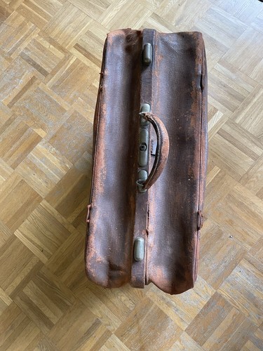Koffer Arztkoffer Doktortasche Hebammentasche 1880 Patina Leder Oldtimer - Bild 4 von 24