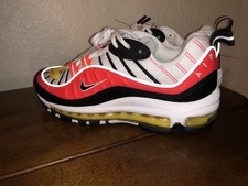New Nike Air Max 98 Gs White University Red Bv4872 600 Sz 7y Women S 8 5 For Sale Online