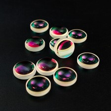 10 Stück optische Glaslinse Double Convex Ma...
