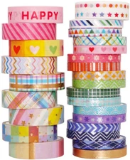 Bright Mix Gold Washi Tape Set VSCO Foil Masking Tape Decorative Tape