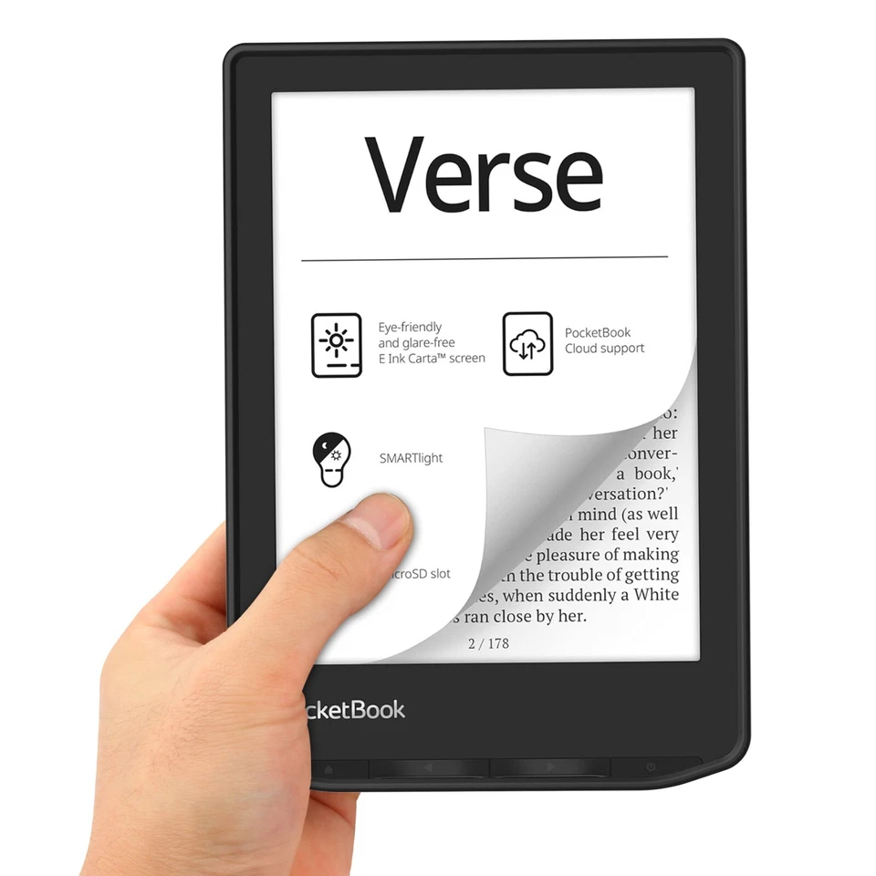 Ultra Slim Folio Leather Auto Smart Case Cover For Pocketbook Verse Pro/Lite - Image 4 of 4