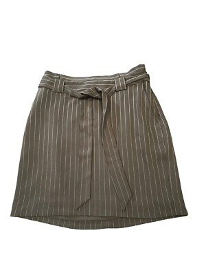 Express Women's Striped Mini Skirt Sz Black White Rn 55285 Career Wear  NWT