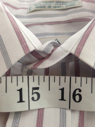 Austin Reed Button Down Shirt White w/Red & Blue Stripes Size 16-35 - Picture 10 of 11