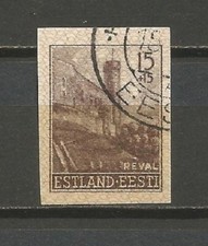 Rzesza Niemiecka okupacja Estonii 1941 Mi 4 U a from 4-9 unzębted