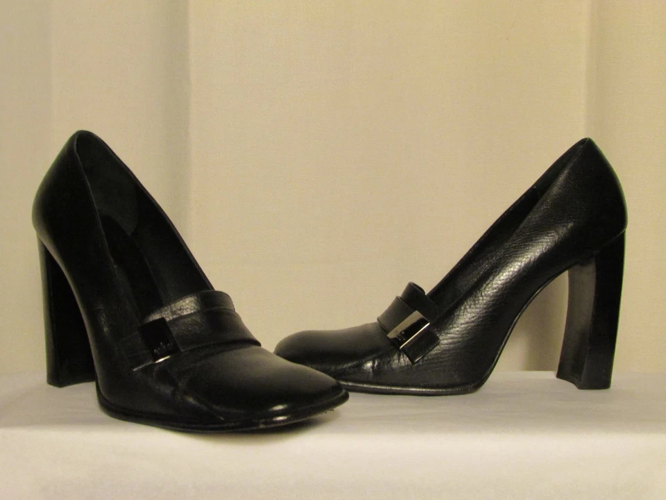 escarpins GUCCI cuir noir pointure 40 C - Photo 2/4