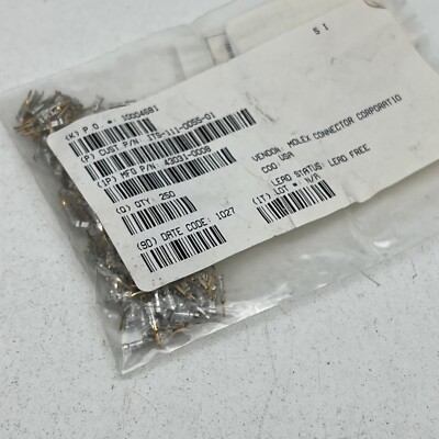 (250) Molex 43031-0008 Micro-Fit 3.0 Crimp Terminal, Male, Gold Tip Pin Contact