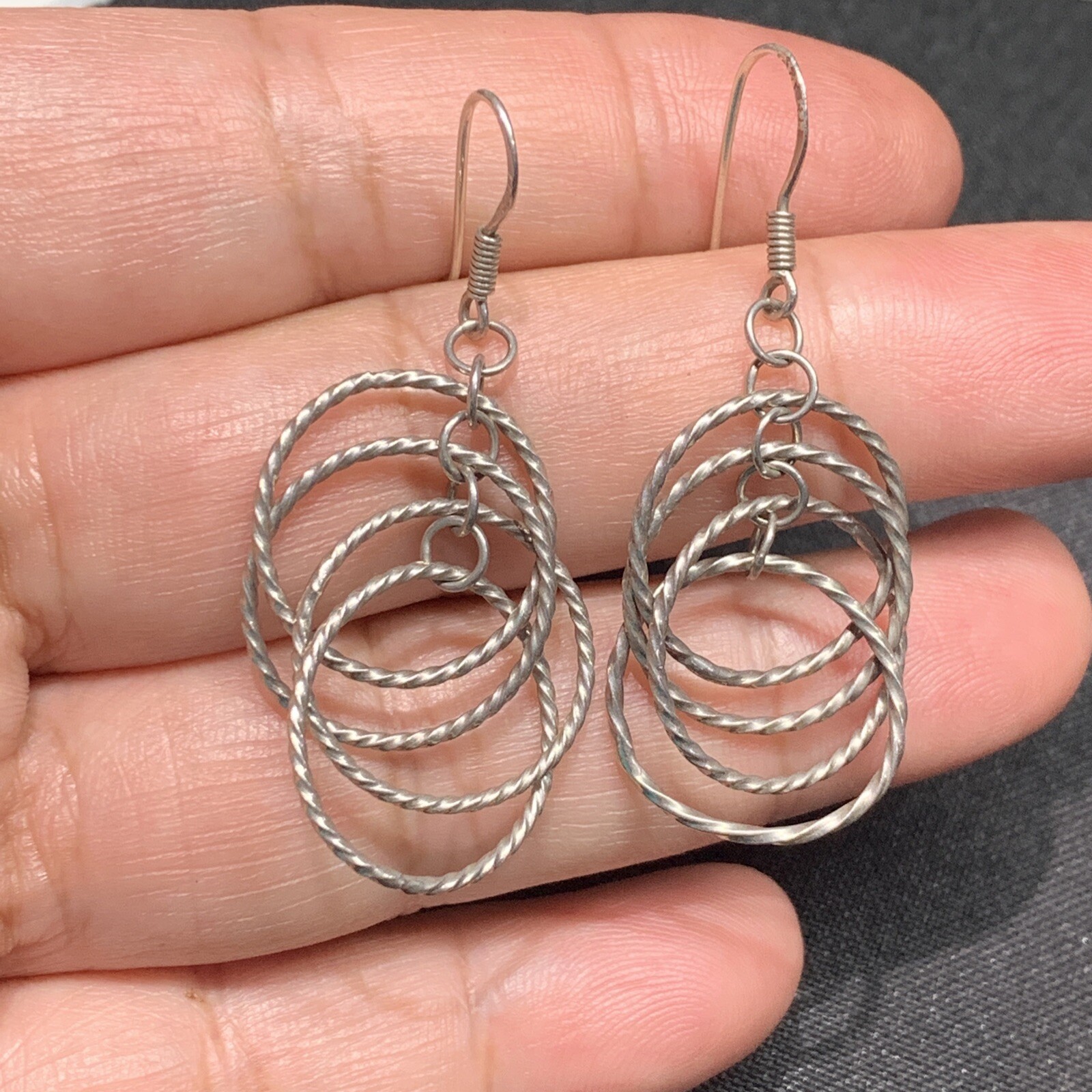 sterling silver Multi  dangle earrings - image 4