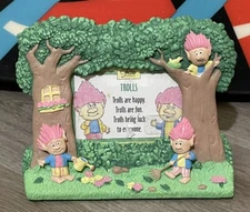 Vintage 1991 Fetco International Pink Hair Garden Troll Photo Picture Frame