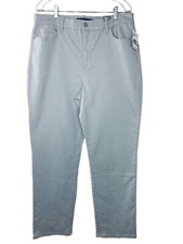 Jeans Gloria Vanderbilt Talla 16 Promedio Amanda Tacto Suave Plateado Claro Cónico