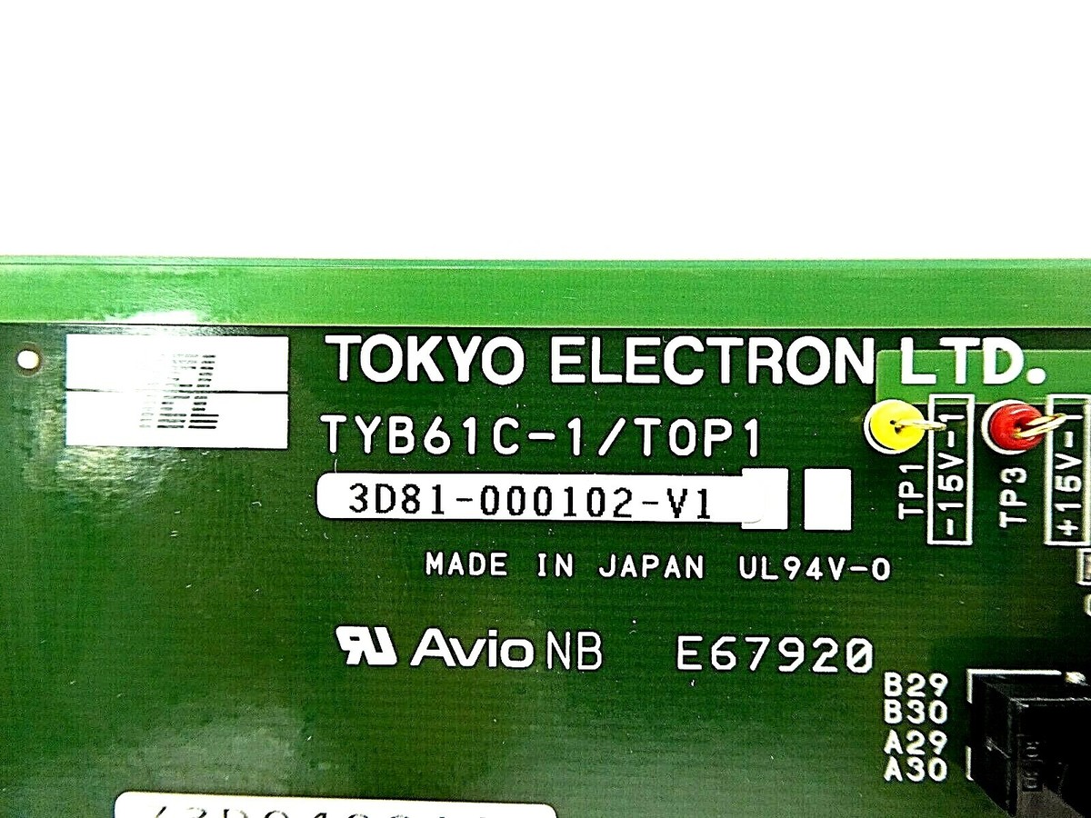 TEL Tokyo Electron 3D81-000102-V1 Interface Board PCB TYB61C