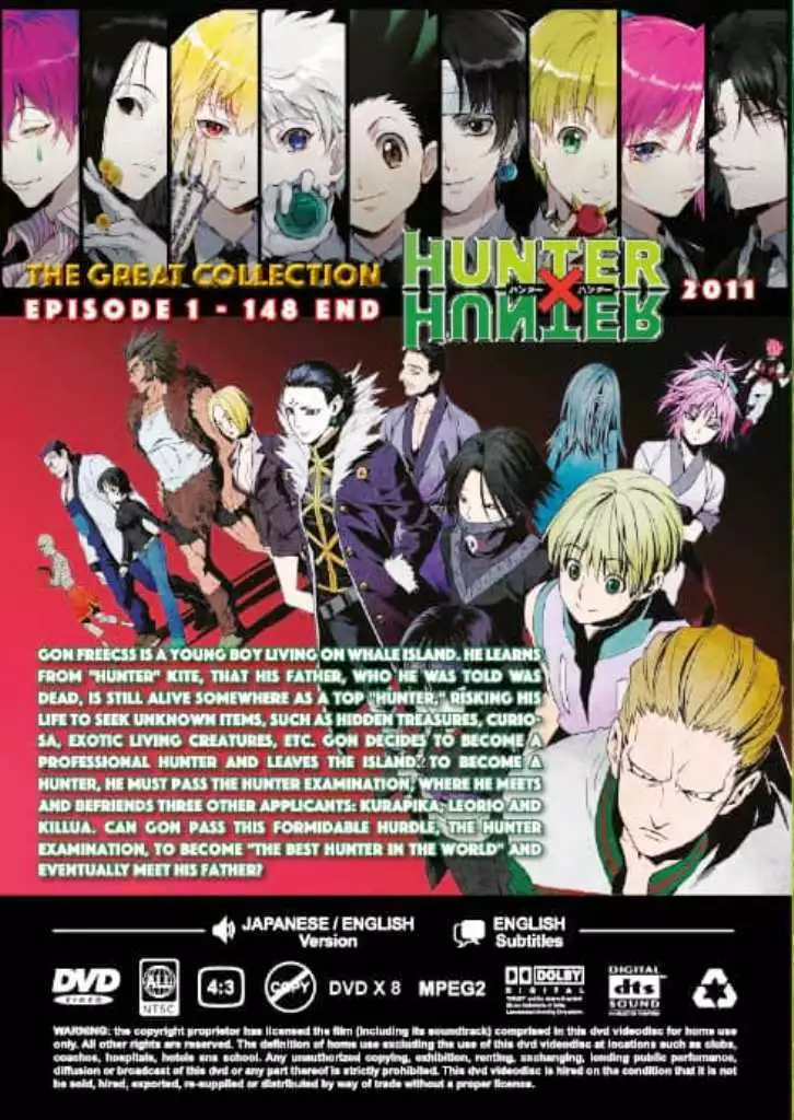 HUNTER X HUNTER (SEASON 2) (2011) - COMPLETE ANIME TV SERIES DVD (1-148  EPIS)