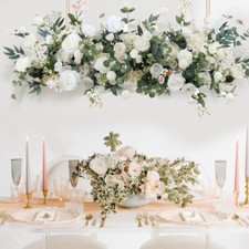 Artificial Wedding Rose Flower Row Top Table Backdrop Arch Arrangement Wall Deco