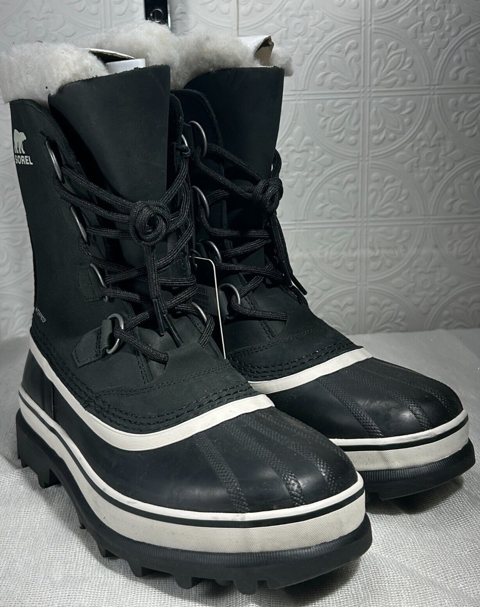 Lace Up Womens Sorel Caribou Boots Sorel Caribou NL 1005-011 Black