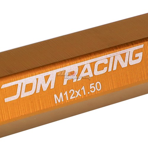 20PCS 90MM ORANGE ALUMINUM 25MM OD M12X1.5 CONICAL OPEN-END LUG NUTS+ADAPTER - Picture 2 of 5