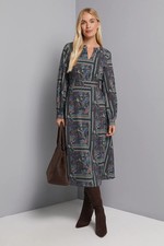 Wallis Green Fit & Flare Dress Womens Daywear Dresses