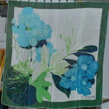 Foulard en soie LANVIN vintage  77 cm x 76 cm