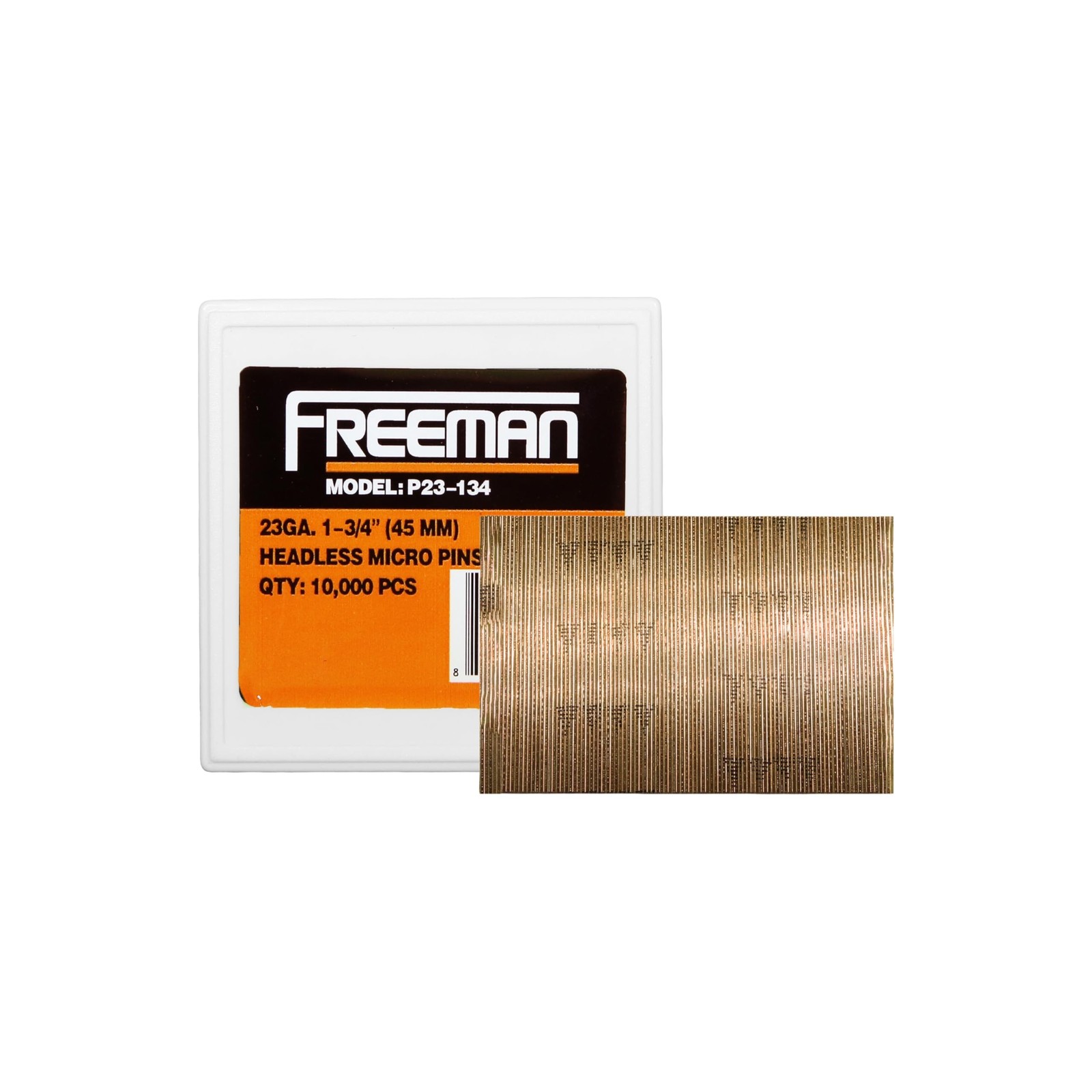 Freeman P23-134 23-Gauge 1-3/4" Glue Collated Headless Micro Pins (10,000 Cou...