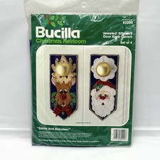 Bucilla 82200 Santa Reindeer Doorknob Covers Christmas Felt Bead Sequin Kit K1
