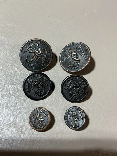 USMC Civil War buttons 6 Waterbury