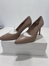 L.K. Bennett Beige Patent Leather Platform Stiletto Pumps  Floret  Size 40 Taupe