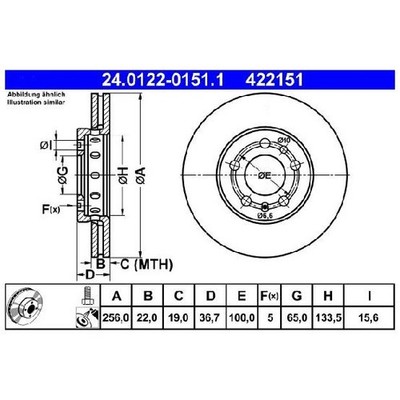 2x Bremsscheibe 26245933 vorne für Seat Cordoba 6L2 Ibiza 3 6L1 4 6J1 6J5 6J8