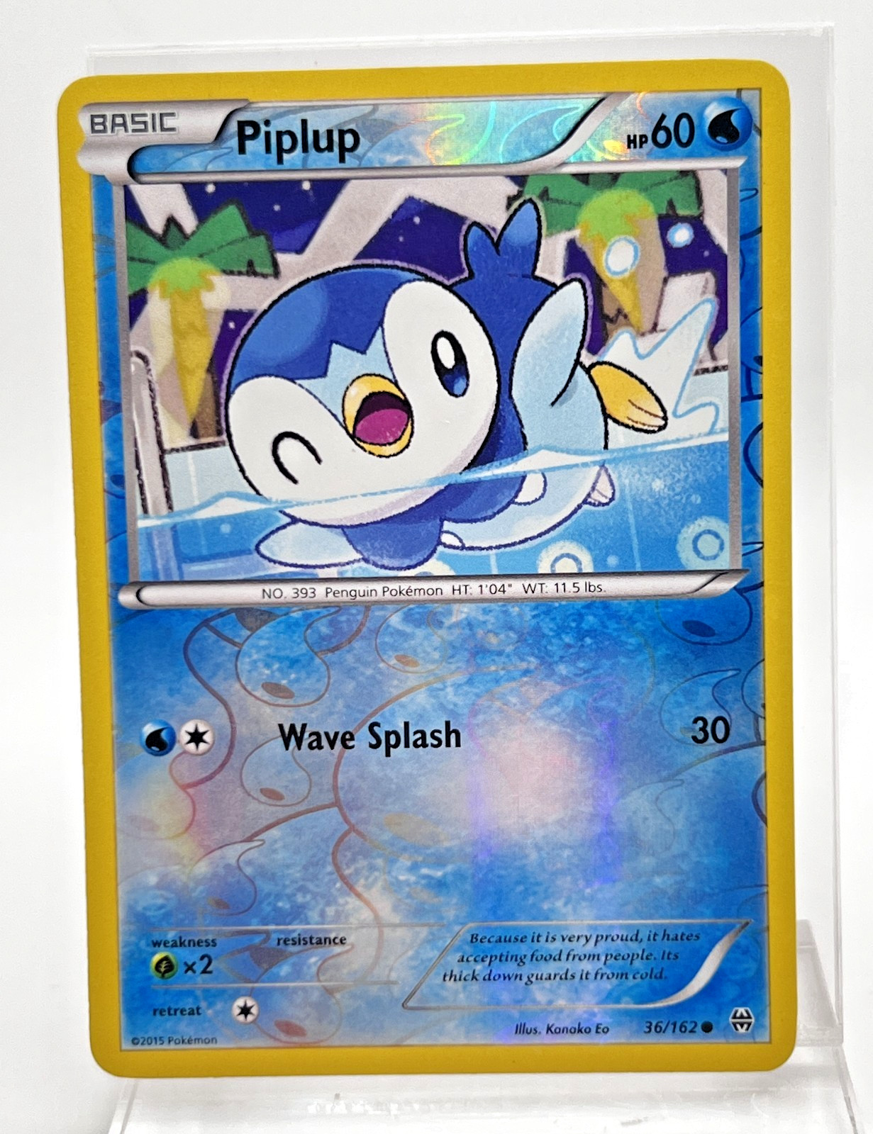 Piplup 36/162 Reverse Holo Pokémon Card Breakthrough 2015 LP
