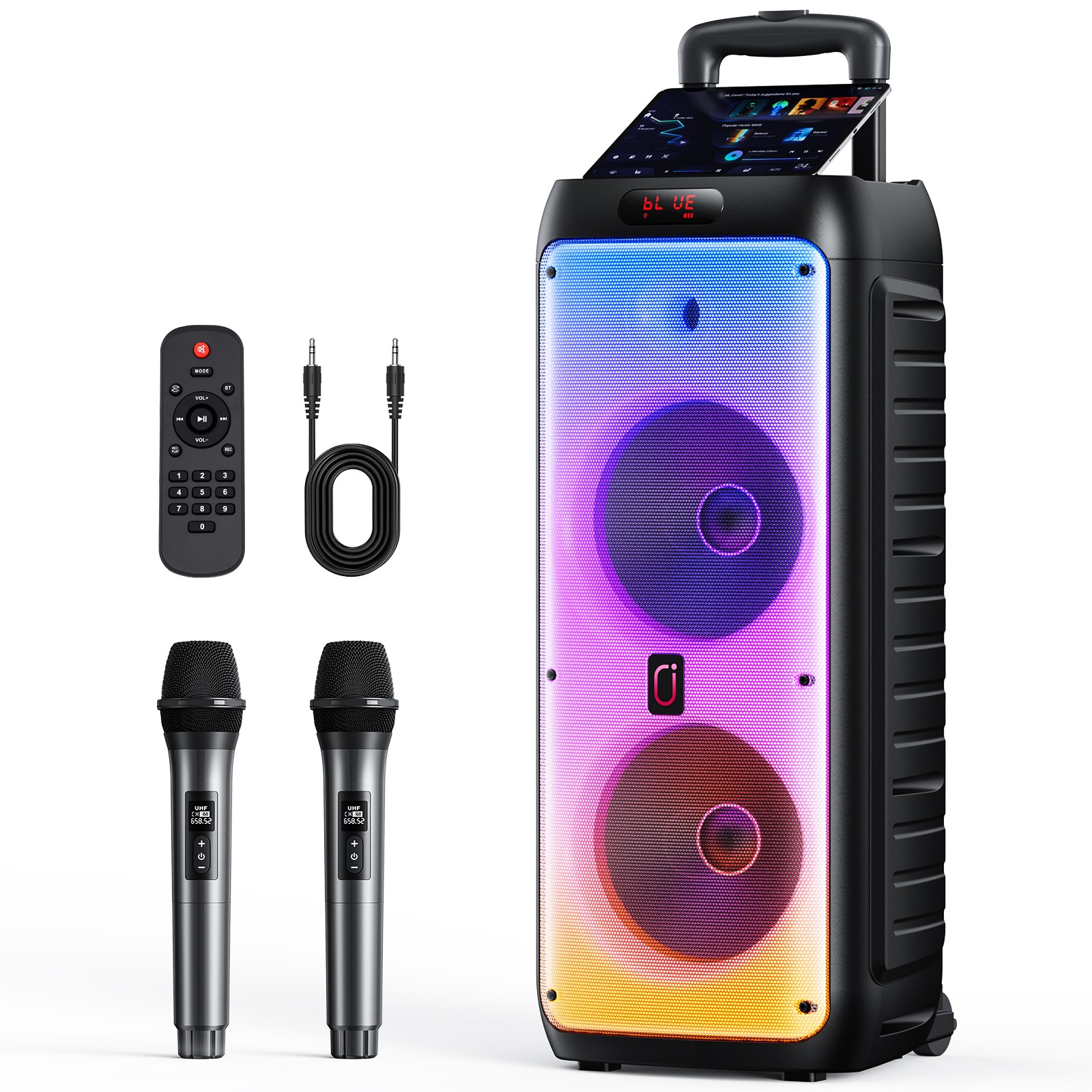 Home Bluetooth Party Speaker 3D Stereo Sound TWS Powerful Subwoofer 4 Connceting