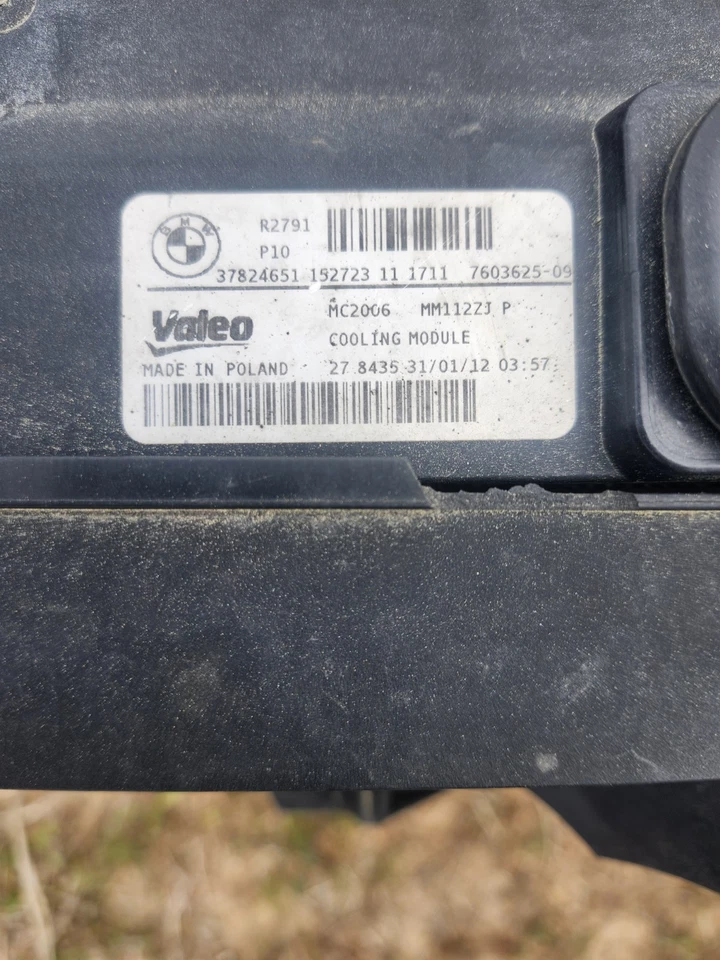 BMW 550I 650I 2011-2016 4,4 L radiador aire acondicionado condensador ventilador de refrigeración OEM Foto 4 de 4