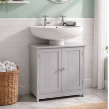 Black Bathroom Under Sink Cabinet Basin Storage Cupboard Vanity Unit Furniture