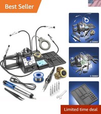 3060-PRO   75W Soldering Iron Station Kit   5 Extra Tips   Mini Mag Lamp   4 ...