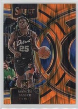 2023-24 Panini Select Premier Level Orange Flash Prizm Marcus Sasser #114 0z2o