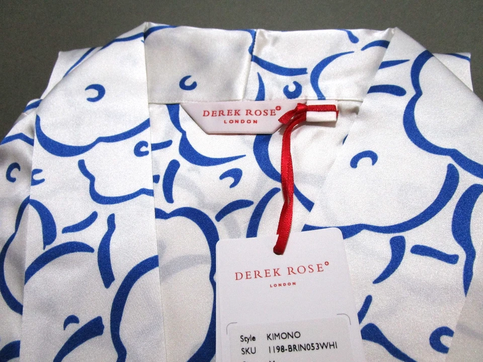 DEREK ROSE WOMEN'S LUXURY DRESSING GOWN - 100% SILK - RRP. £645 BRINDISI KIMONO - Image 2 of 4