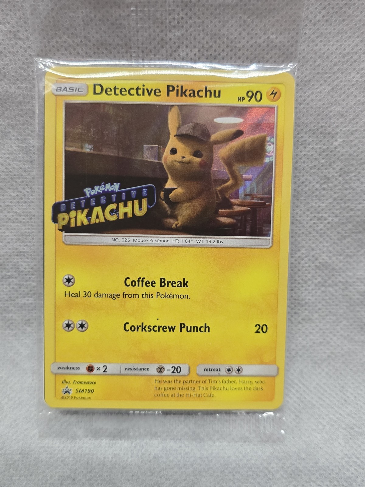 2019 Pokemon Detective Pikachu SM190 Stamped Holo DVD Blu-ray Promo NEW Sealed