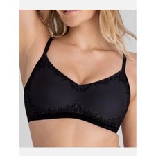 HoneyLove Silhouette velvet Roses Wireless Bra size Large 38B/C